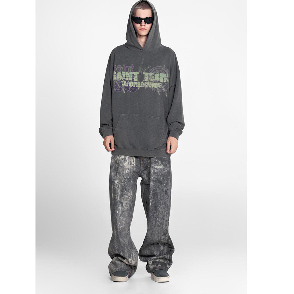 Unisex Hoodies Saint Michael Vintage Loose Hooded Sweater