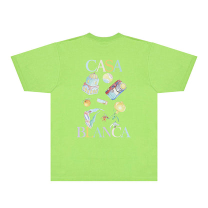 Casablanca T Shirts Fashion Print Street