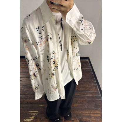 Unisex Shirts Our Legacy Floral Printed Loose Shirts
