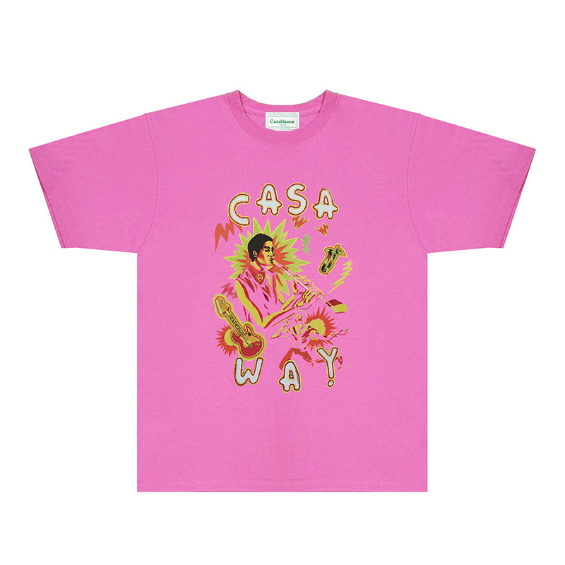 Casablanca T Shirts Fashion Print Street