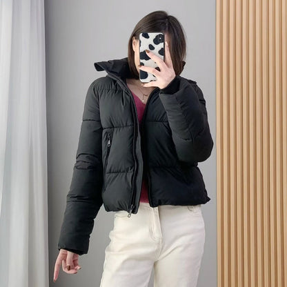 Women Cotton Coat Casual Lazy Loose Hooded Coat