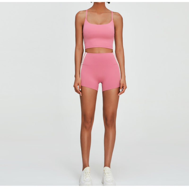 Women Yoga Set Sports Suit Yoga Shorts Two-Piece Set