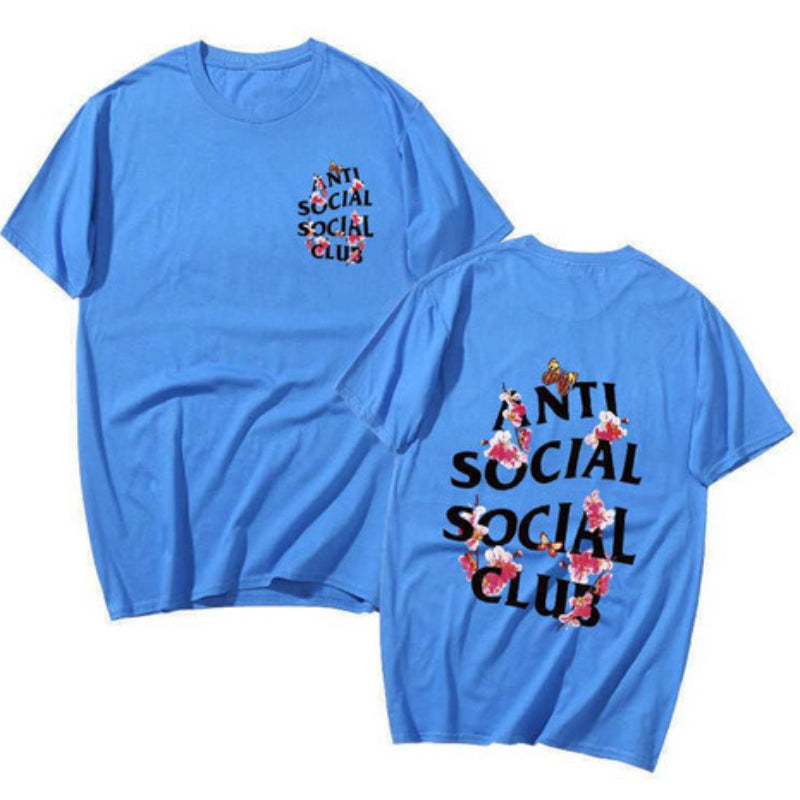 Anti Social Club T Shirt Summer Short Sleeve T-shirt Printed Short T Loose