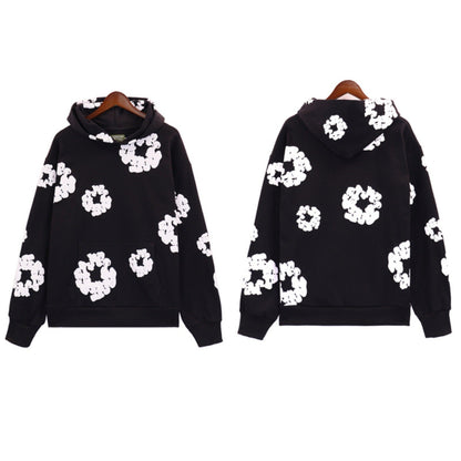 Denim Tears Outfit:Hoodie/Sweatpants (Separate Purchase Options) Puff Print Couple Loose Hooded Sweater