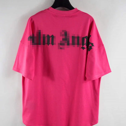 Palm Angle T Shirts Candy Color Puff Print Loose
