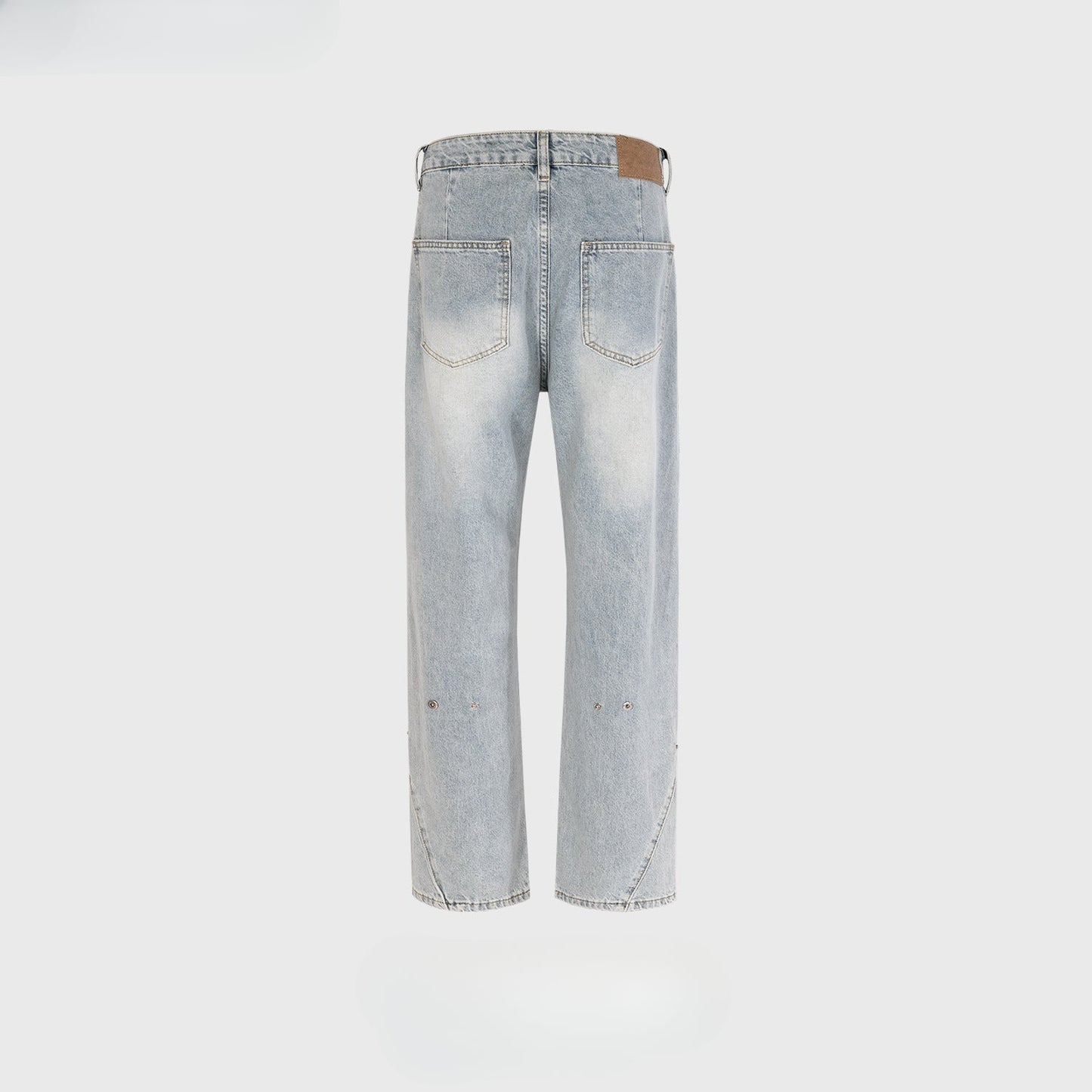 MIJKO Men Vintage Pants MIJKO Women's Men's Slim-Fit Button-Up Pants High Street Jeans