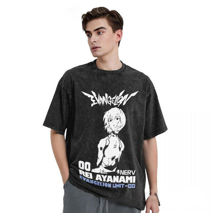 Neoned Genesised Evangelioned T-Shirt Vintage Anime Fashion