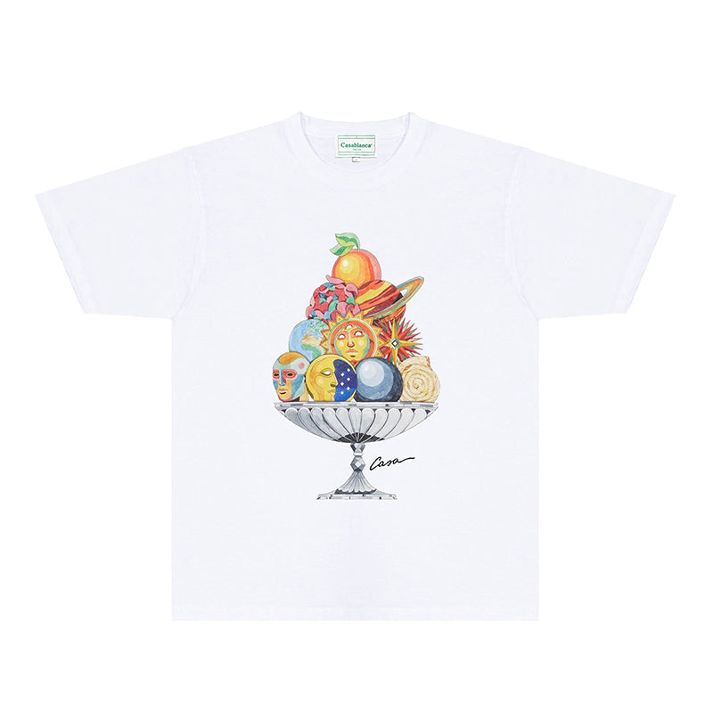 Casablanca T Shirts Fashion Print Street