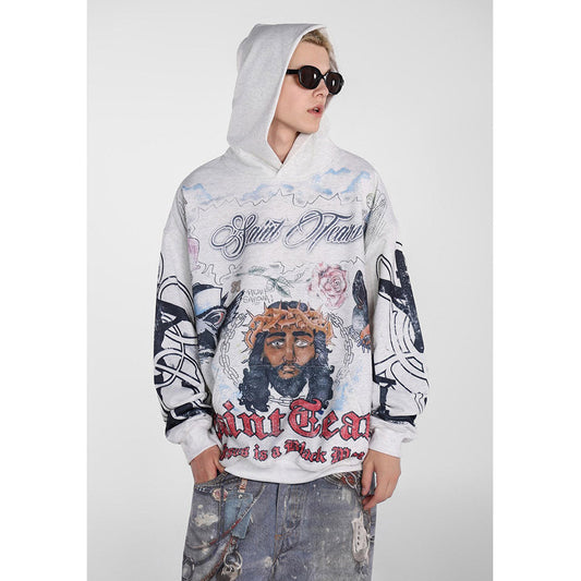 Unisex Hoodies Saint Michael Anime Jesus Loose Sweater