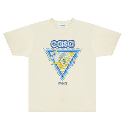 Casablanca T Shirts Fashion Print Street