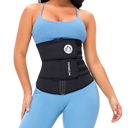 Neoprene Rubber Belly Contracting Sports Fitness Waist Support Thin Waist Belt