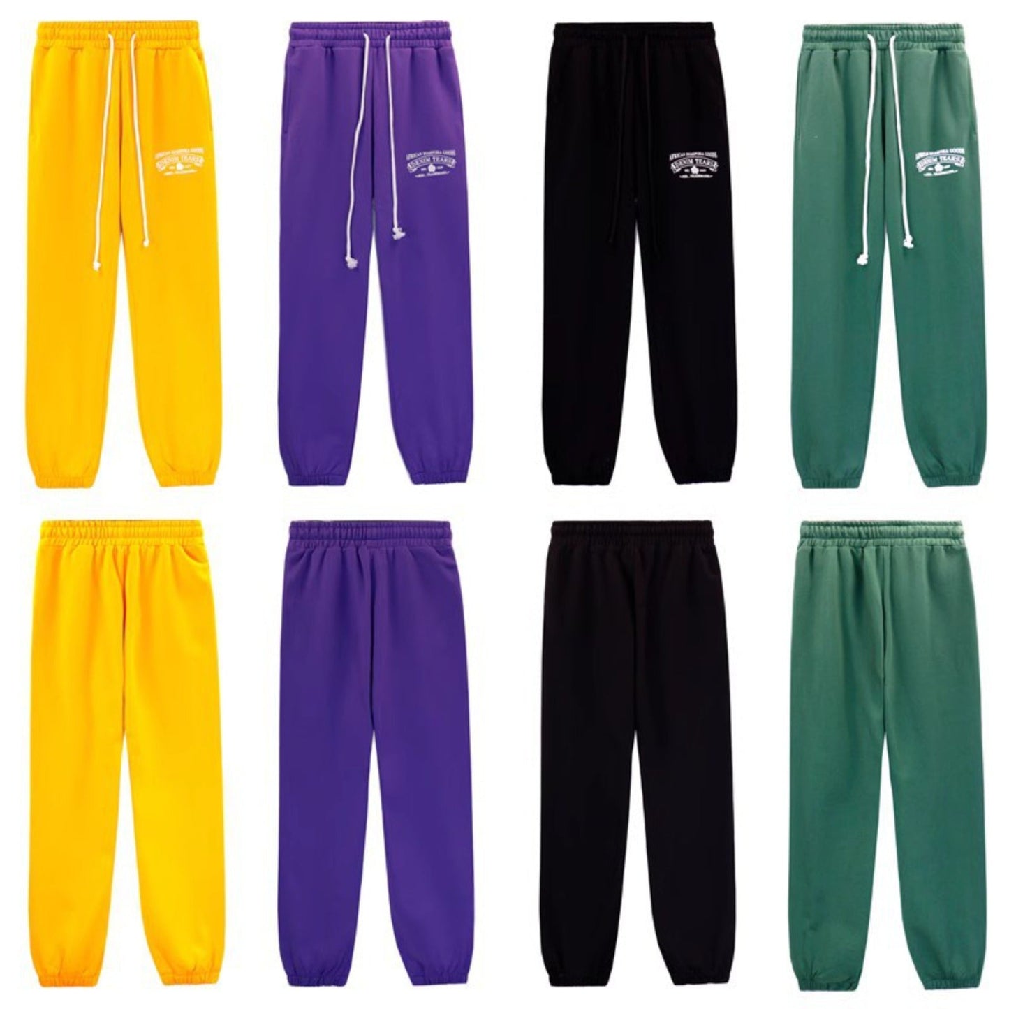Denim Tears Outfit:Hoodie/Sweatpants (Separate Purchase Options) Kapok Letter Hooded Sweater Trousers Sports Suit