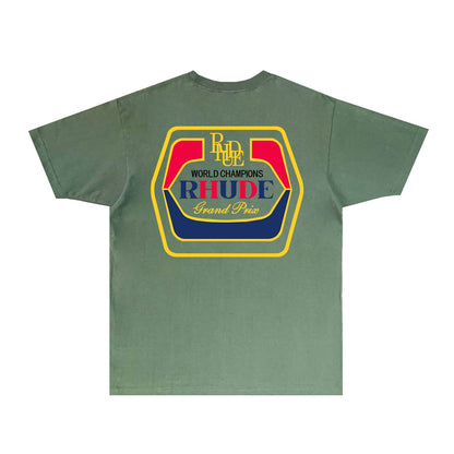 Rhude T Shirts Printed Trendy Pure Cotton