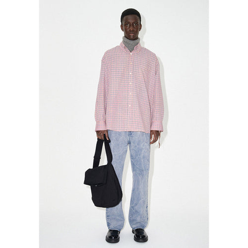 Unisex Shirts OUR LEGACY Pink Checked Loose Lining