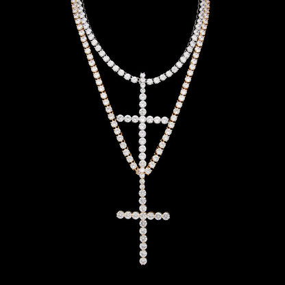 Jewelry Zircon Cross Pendant Rapper CrossPendant Crosses Jesus Pieces