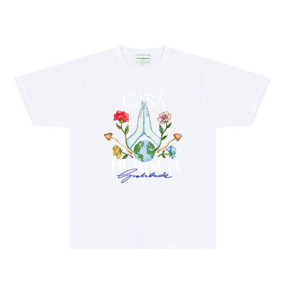 Casablanca T Shirts Fashion Print Street
