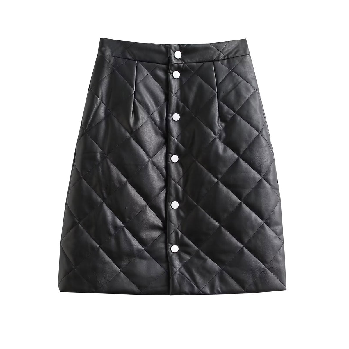 Women Cotton Coat PU Leather Jacket Stand Collar Cardigan Fashion