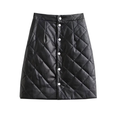 Women Cotton Coat PU Leather Jacket Stand Collar Cardigan Fashion