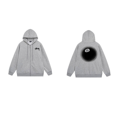 Stussy Hoodie Zip-Up Cardigan Fleece Hooded Sweater