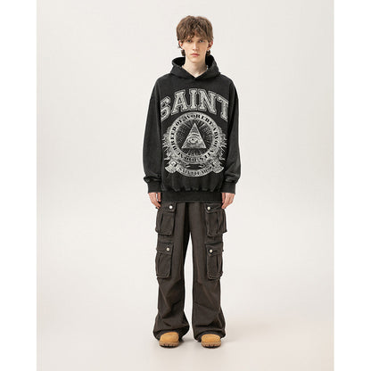 Unisex Hoodies Saint Michael Loose Old Hoodie