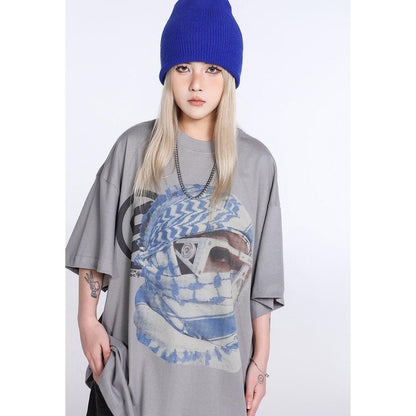 Unisex T-Shirts Saint Michael VINTAGE Masked Head Print Loose T-Shirt
