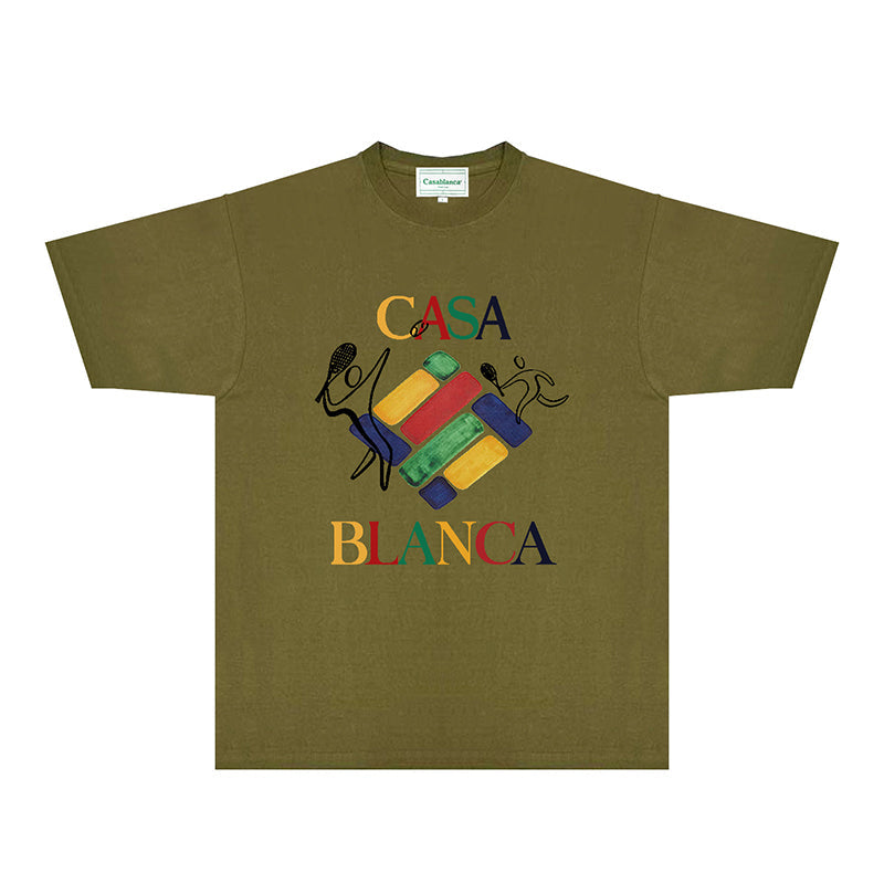 Casablanca T Shirts Fashion Print Street