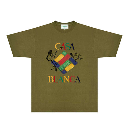 Casablanca T Shirts Fashion Print Street