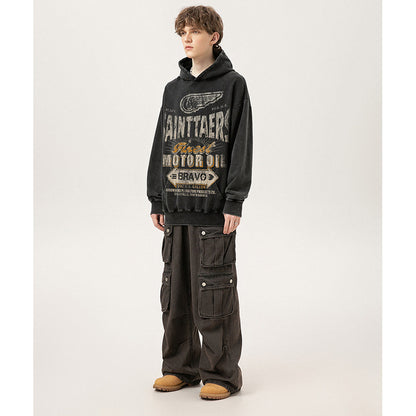 Unisex Hoodies Saint Michael Old Loose Hoodie