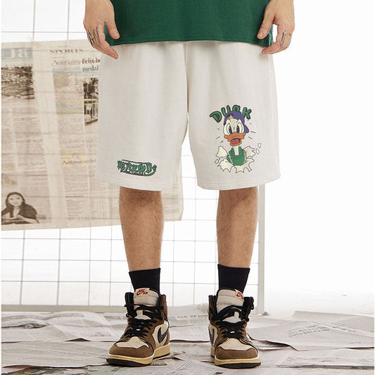 Men Shorts Summer Cartoon Sports Shorts Men and Women Loose Casual Basketball Shorts
