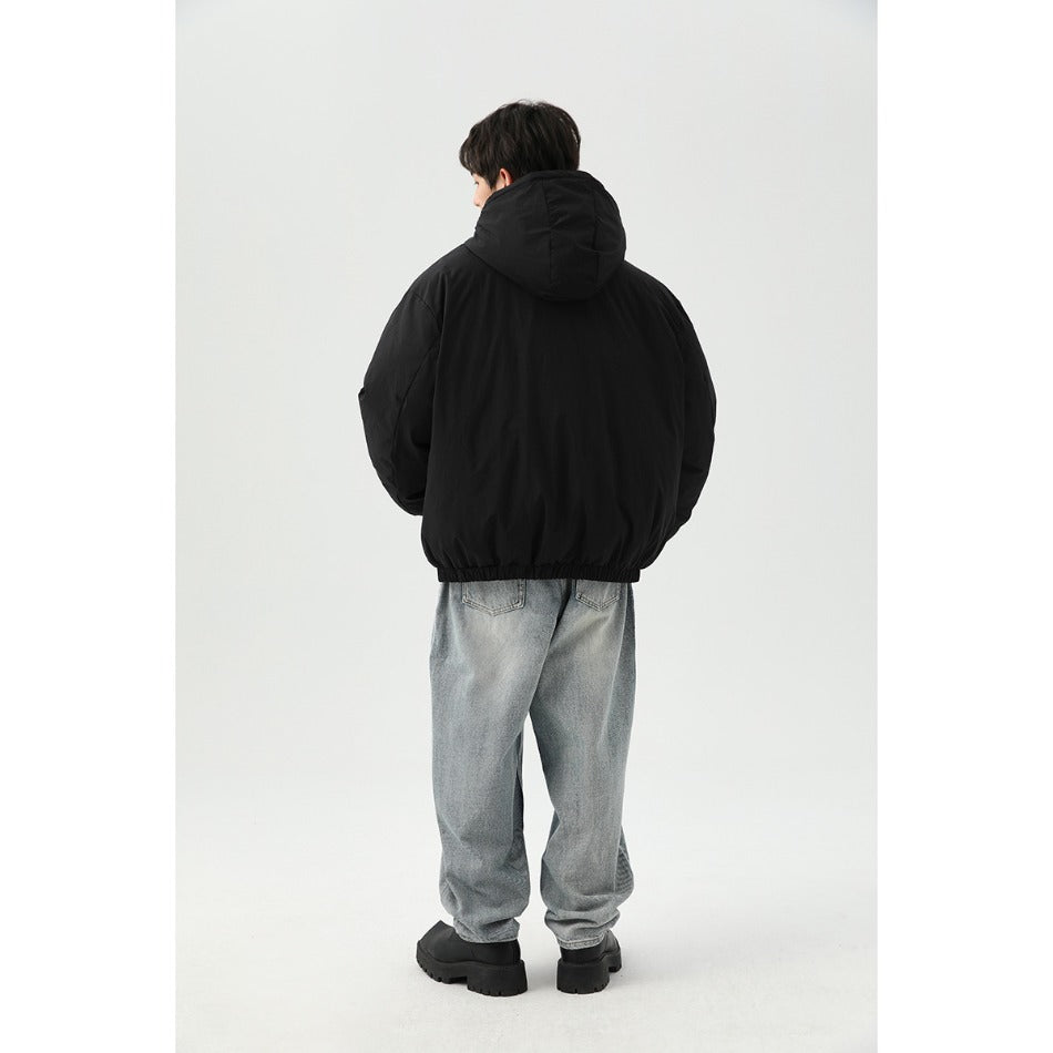 Unisex Coat Outdoor Hooded Padded Cotton Coat
