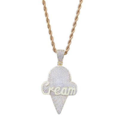 Jewelry Copper Microencrusted Zircon Jewelry Necklace Hip Hop Spectrum St. Valentine's