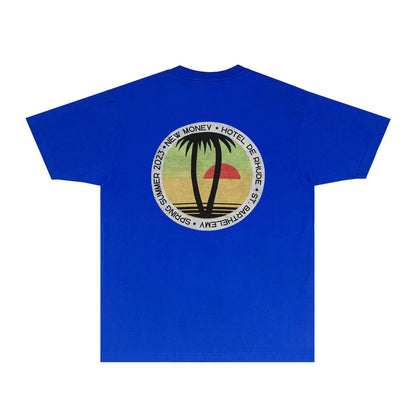 Rhude T Shirts Printed Trendy Pure Cotton