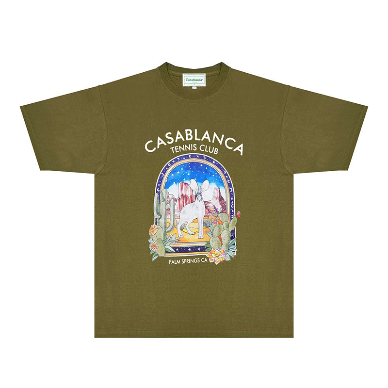 Casablanca T Shirts Fashion Print Street