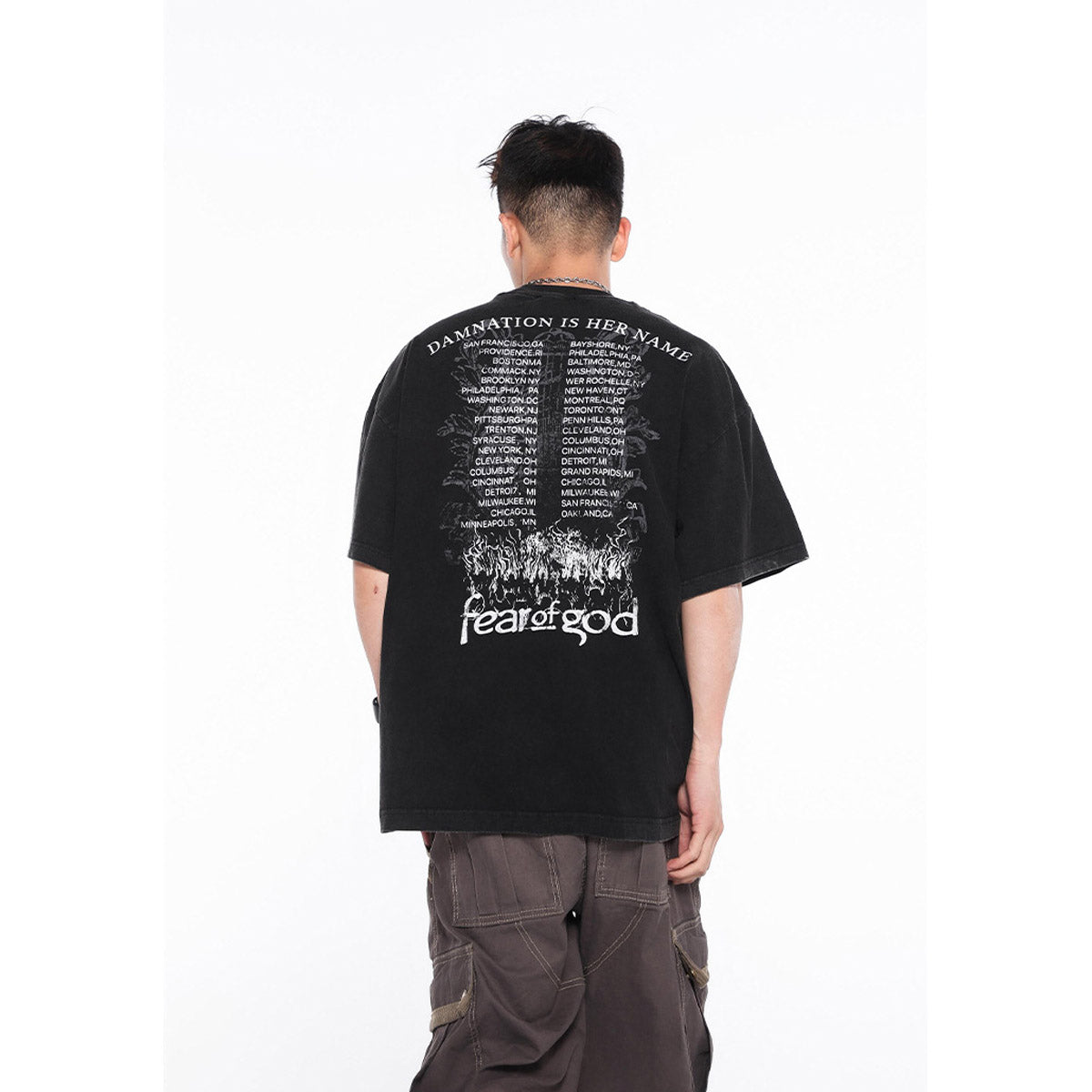 Unisex T-Shirts FOG Vintage Portrait Print Old Short Sleeves