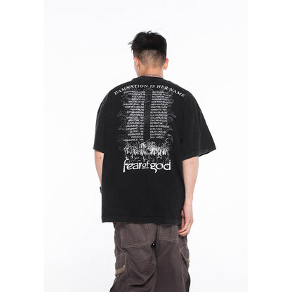 Unisex T-Shirts FOG Vintage Portrait Print Old Short Sleeves