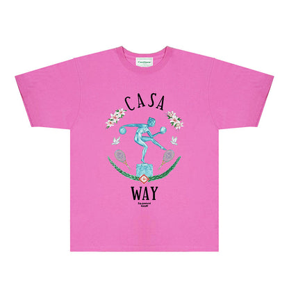 Casablanca T Shirts Fashion Print Street