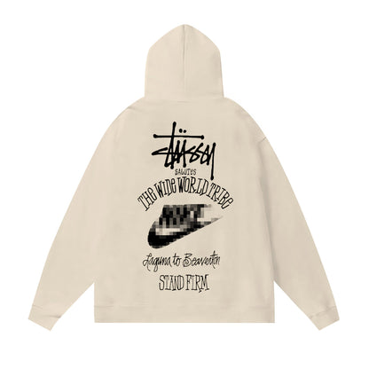 Stussy The Wide World Tribe Hoodie Fall/Winter Fleece Hooded Sweater