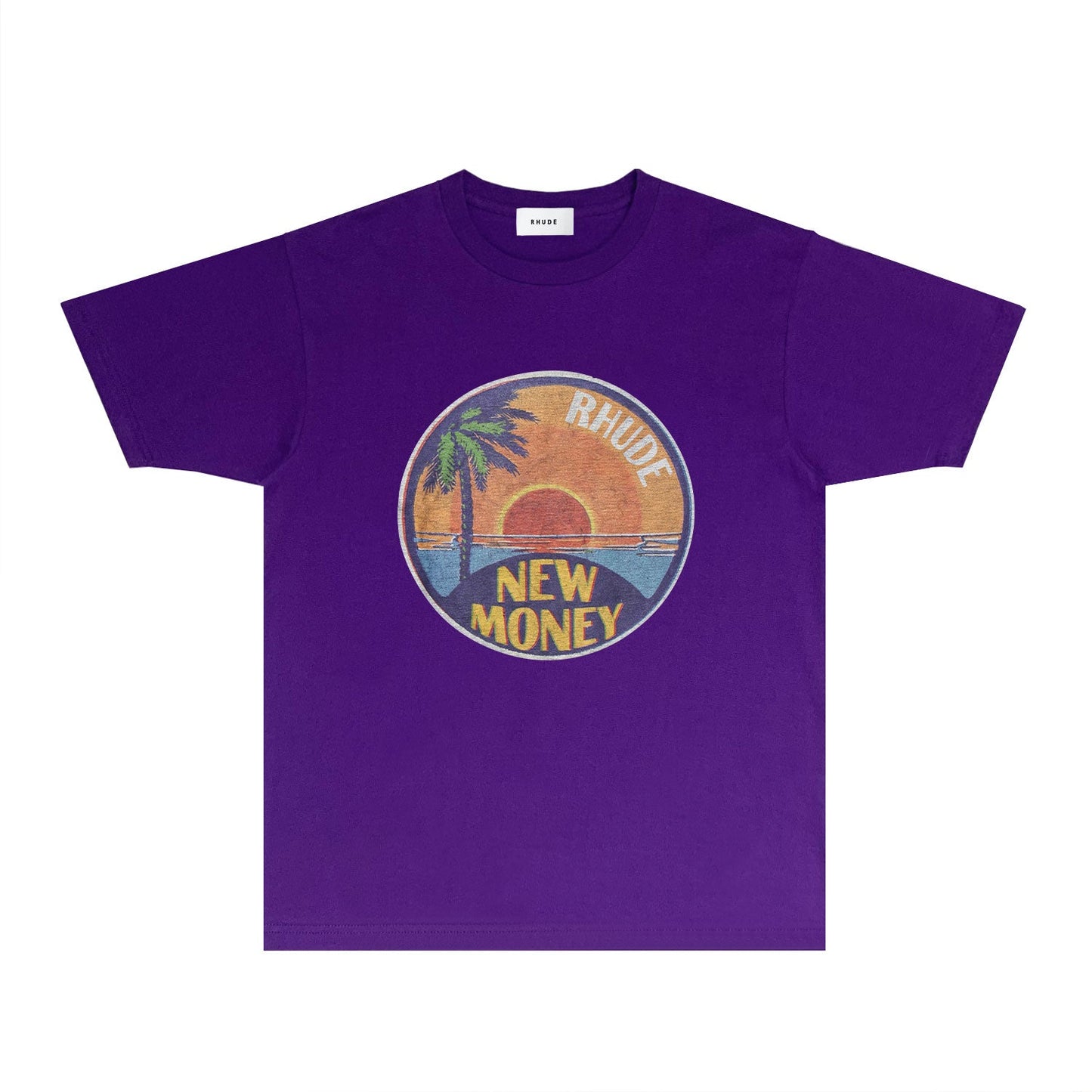Rhude T Shirts Printed Trendy Pure Cotton