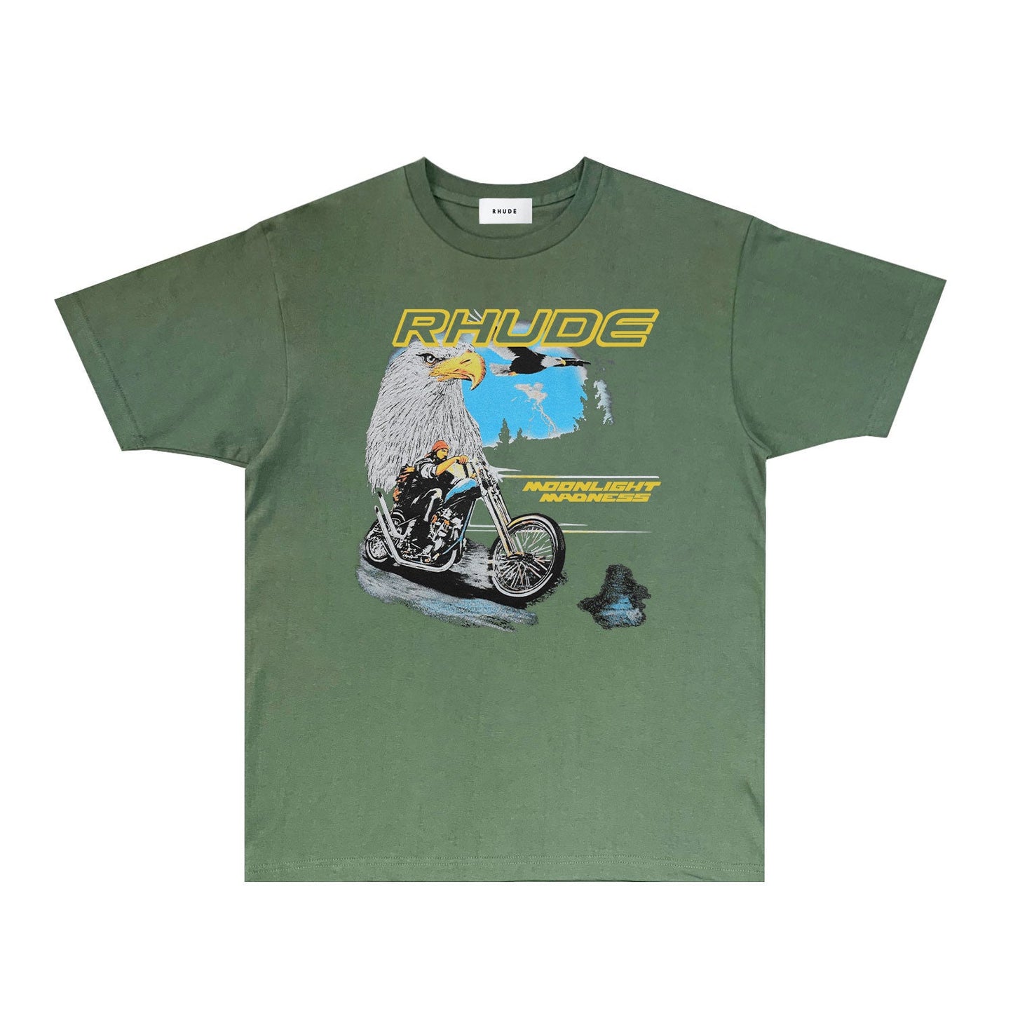Rhude T Shirts Printed Trendy Pure Cotton