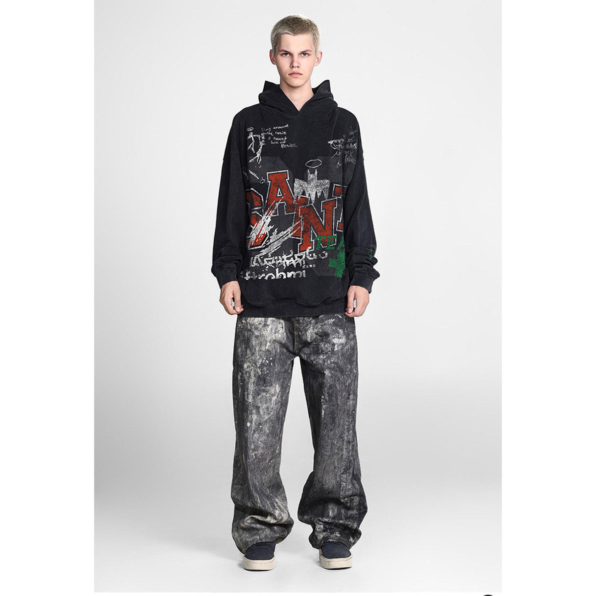 Unisex Hoodies Saint Michael Vintage Hip Hop Old Loose Hoodie