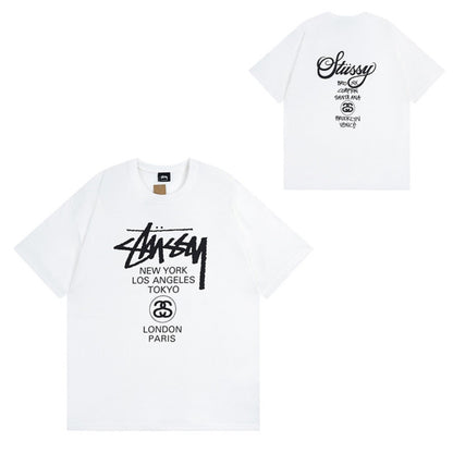 Stuss Women's Short-sleeved T-shirt Heavy Cotton