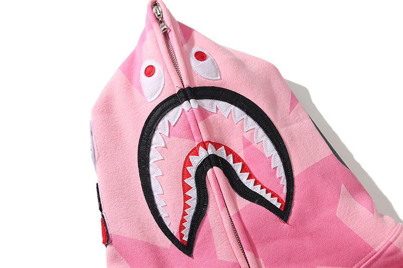 Star Print Designer Shark Full Zip Up Unisex Hoodie Style Streetwear Made with High-Quality Material