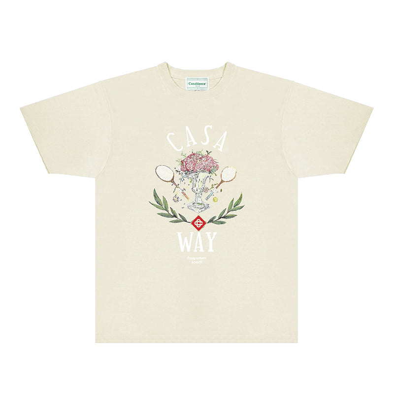 Casablanca T Shirts Fashion Print Street