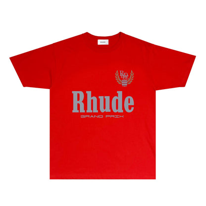 Rhude T Shirts Printed Trendy Pure Cotton