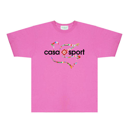Casablanca T Shirts Fashion Print Street