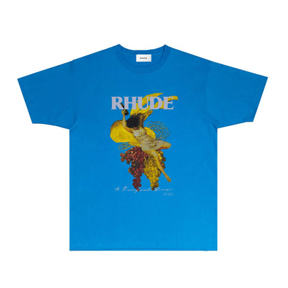 Rhude T Shirts Printed Trendy Pure Cotton