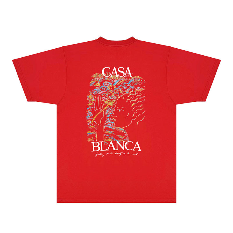 Casablanca T Shirts Fashion Print Street