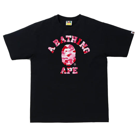 Bape ABC Pink Camo College Black Tee