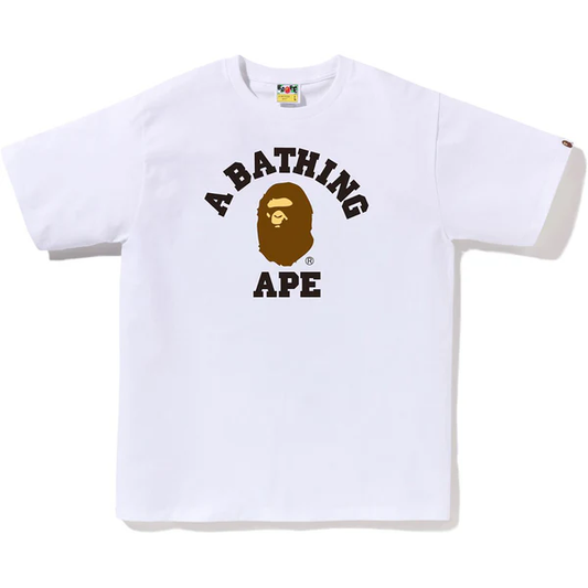 Bape College White Tee