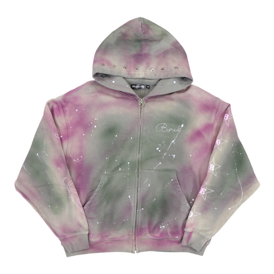 Boredom Kills Spray Paint Zip Up Hoodie